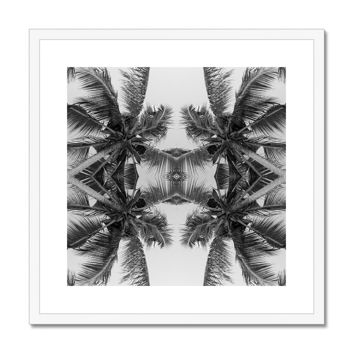 Tropical X (mono) | Framed & Mounted Print